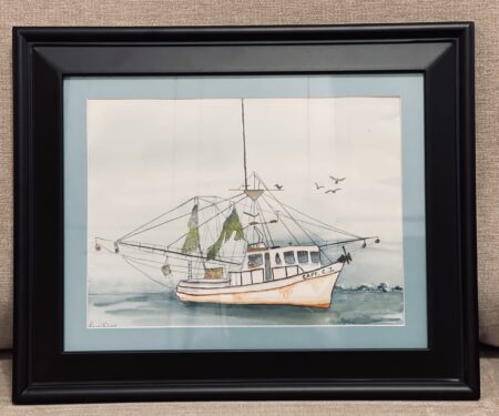Watercolor original - 9 x 12 - matted and framed to 13 x 16