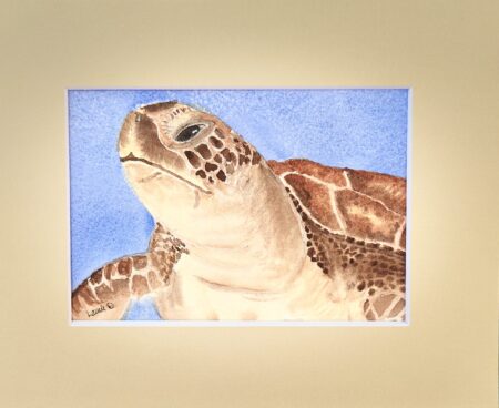 Watercolor original - 6" x 9" matted to 8" x 10" - Shelly