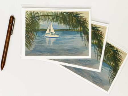 Card - 5" x 7" folded with envelope - Bonaire Sunset