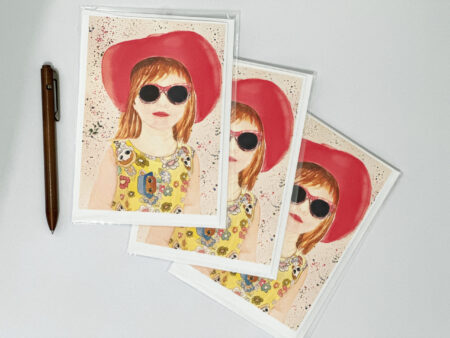 Card - 5" x 7" folded with envelope - Cow Girly