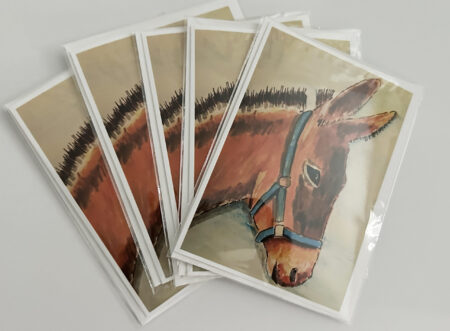 Card - 5" x 7" folded with envelope - Jack the Donkey
