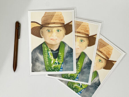 Card - 5" x 7" folded with envelope - Blue Eyes